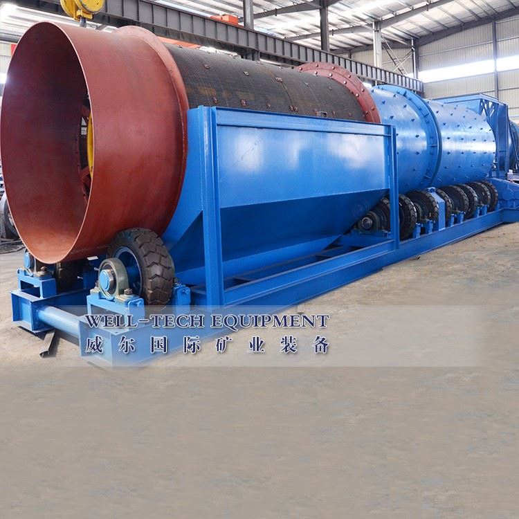 rotary scrubber with screen parts
